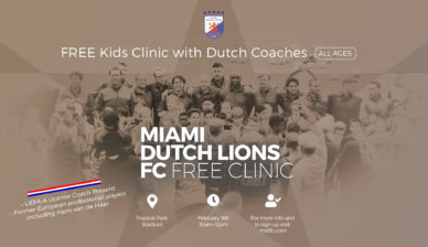 Register NOW: Free Clinic on February 9 at Tropical Park Stadium